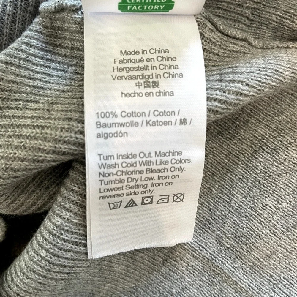 J.Crew Collection Embellished Cardigan Sweater Cotton Holiday CD379 Grey 12 13 - Picture 15 of 15